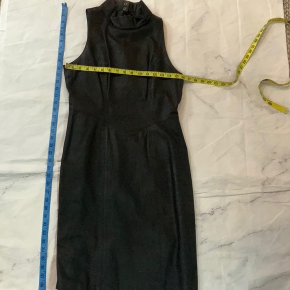 Bermans real leather python like texture pencil sheath dress - Picture 9 of 9